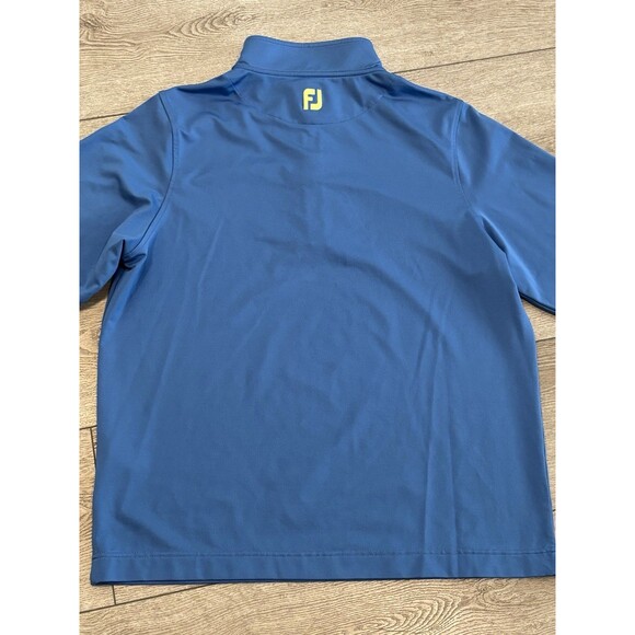Footjoy 1/4 Zip Sweater Pullover Mens Large Blue Golf Sweater Casual Preppy - Picture 8 of 8